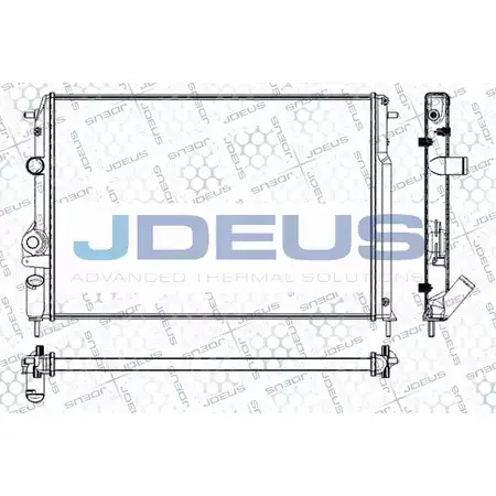 Радиатор охлаждения двигателя JDEUS 5QXP9 URN6P R0 2380457 RA0230601