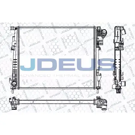 Радиатор охлаждения двигателя JDEUS 58JDY2 2380487 RA0230960 IXJMH F