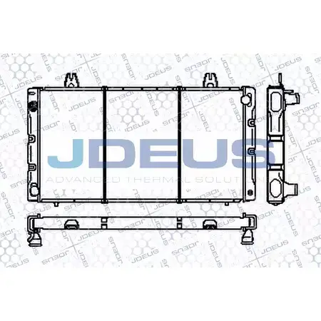 Радиатор охлаждения двигателя JDEUS 1KXISZX 2380500 RA0240010 5AN7 B изображение 0
