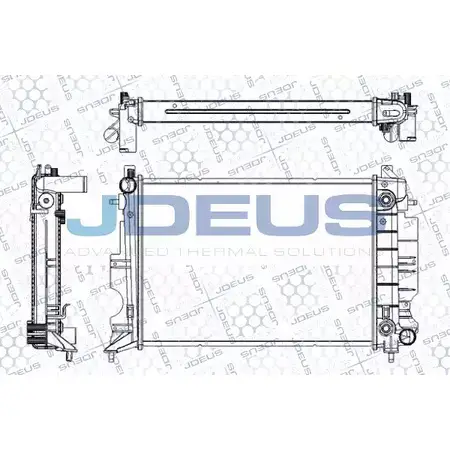 Радиатор охлаждения двигателя JDEUS RA0240160 1MCN RW P8S1E23 2380509 изображение 0