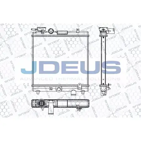 Радиатор охлаждения двигателя JDEUS H18QRSD RA0250031 2380516 RH N6Y