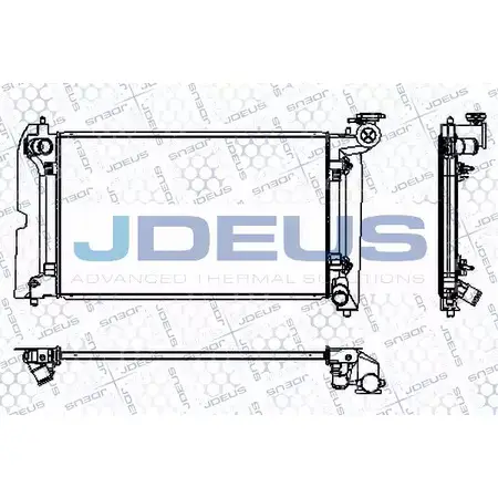 Радиатор охлаждения двигателя JDEUS RA0280100 2380534 FUK8FKV TB8 A6A