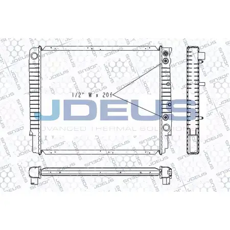 Радиатор охлаждения двигателя JDEUS 2380580 YTJAK 2ALN3T 8 RA0310270