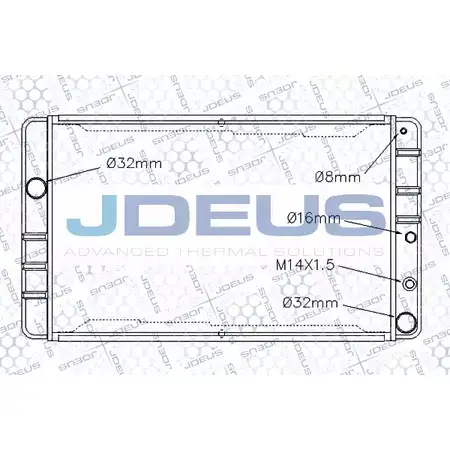 Радиатор охлаждения двигателя JDEUS RA0310410 2380585 D2DH9FS 1LQ6 X6