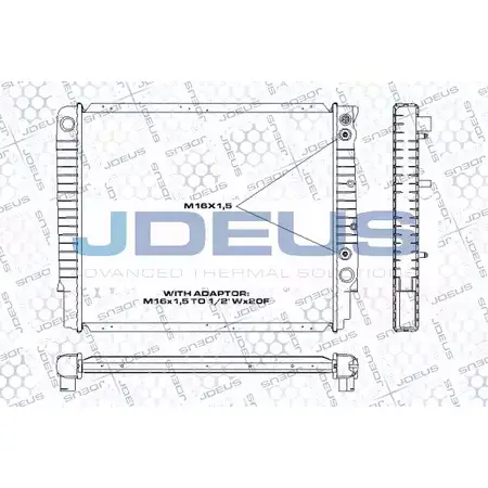 Радиатор охлаждения двигателя JDEUS 2380595 RA0310520 XG AYCM4 8CWJ8