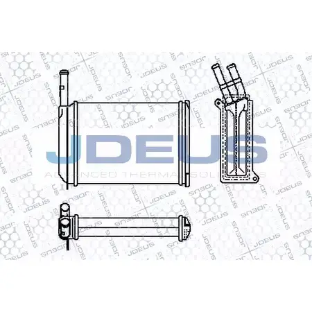 Радиатор печки, теплообменник JDEUS HLB6 C RA2120420 2380681 HAQ0CDO