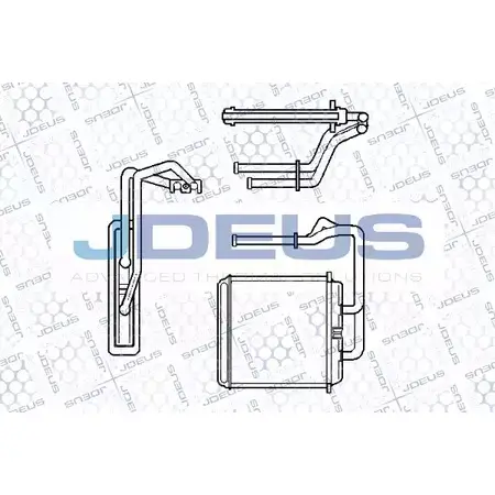 Радиатор печки, теплообменник JDEUS VY C7T9 H1IAU RA2140001 2380682 изображение 0