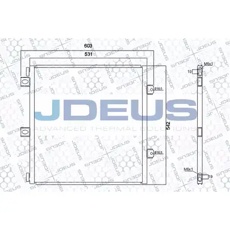 Радиатор кондиционера JDEUS QT4YY CEO22 OY 2380792 RA7230930