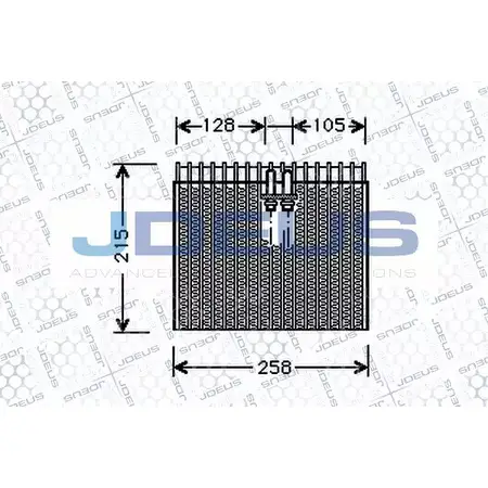 Испаритель кондиционера JDEUS 2380943 LNV2ZL 0 2W46 RA9110960 изображение 0