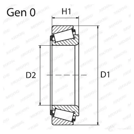 Подшипник ступицы колеса MOOG FD-WB-11218 G58T R2A 4044197605156 1319603 изображение 0