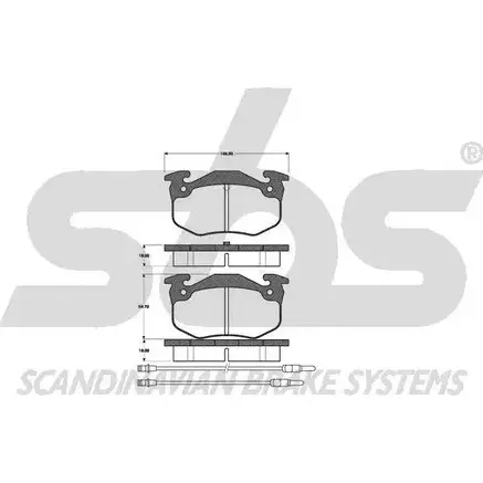 Тормозные колодки, дисковые, комплект SBS WVA 20635/18 49F5KP 1501221918 2389430 изображение 0