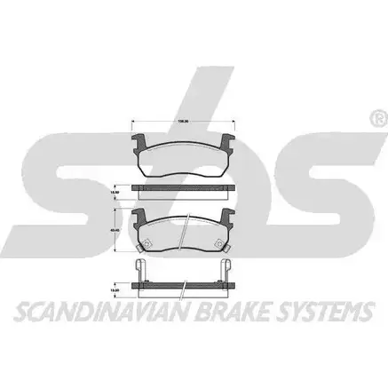 Тормозные колодки, дисковые, комплект SBS NC8LGJZ 2389511 WVA 20957/15,5 1501222224 изображение 0