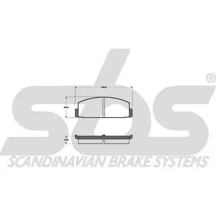 Тормозные колодки, дисковые, комплект SBS 0QVG7O WVA 20593/14.5 1501223014 2389793
