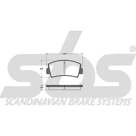 Тормозные колодки, дисковые, комплект SBS WVA 20736/14 1501223201 2389813 GR0MRK3 изображение 0