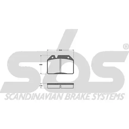 Тормозные колодки, дисковые, комплект SBS 2390060 1501223703 WVA 20151/15.4 RBC01