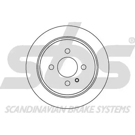 Тормозной диск SBS 1815201573 ZP49V IX1 DW4M 2391489 изображение 0