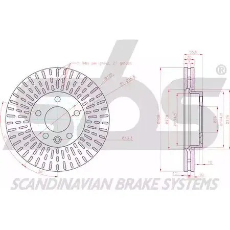 Тормозной диск SBS 18152047171 2392766 ACJ 4T CG0F2 изображение 0