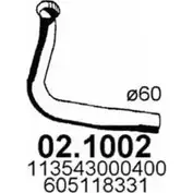 Выхлопная труба глушителя ASSO 2402788 02.1002 S I1VK1 изображение 0