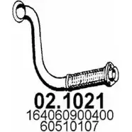 Выхлопная труба глушителя ASSO 02.1021 2402805 C O9WZ изображение 0