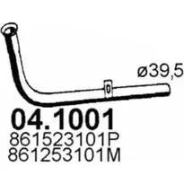 Выхлопная труба глушителя ASSO 04.1001 V NMBRY 2403042 изображение 0