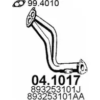 Выхлопная труба глушителя ASSO 2403057 PYSLC9 A 04.1017 изображение 0