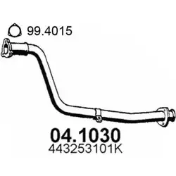 Выхлопная труба глушителя ASSO 04.1030 2403070 TB QJ5B изображение 0