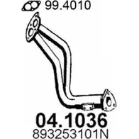 Выхлопная труба глушителя ASSO 2403074 2T 451 04.1036 изображение 0