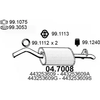 Глушитель ASSO 2403170 5S JDONV 04.7008