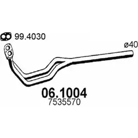 Выхлопная труба глушителя ASSO 2403288 06.1004 IVA Z7 изображение 0