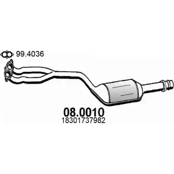 Катализатор ASSO 08.0010 JTHM V 2403381
