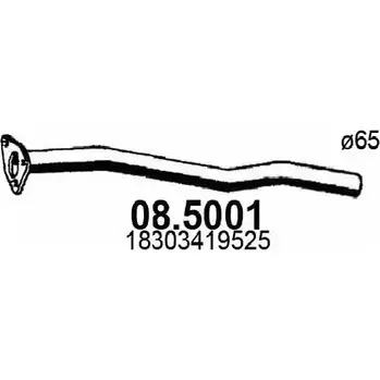 Выхлопная труба глушителя ASSO LLS6V Z 2403477 08.5001 изображение 0