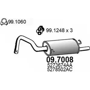 Глушитель ASSO 2403625 09.7008 7QH NI изображение 0