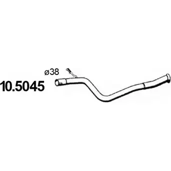 Выхлопная труба глушителя ASSO 2403864 10.5045 PU7A 8Y4 изображение 0
