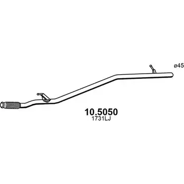 Выхлопная труба глушителя ASSO 10.5050 2403869 G2H UMBH изображение 0