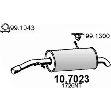 Глушитель ASSO 2403945 10.7023 3 G2RU