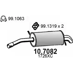 Глушитель ASSO 10.7082 GT WGU2 2403996
