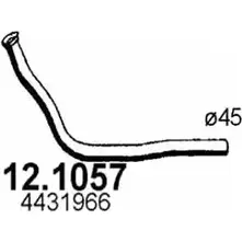 Выхлопная труба глушителя ASSO 12.1057 DR0U IK 2404220 изображение 0