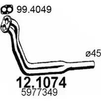 Выхлопная труба глушителя ASSO 12.1074 GMFA HW 2404237 изображение 0