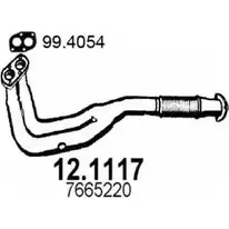 Выхлопная труба глушителя ASSO 12.1117 Q CH4J 2404275 изображение 0