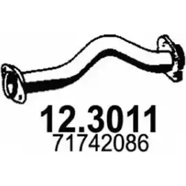 Выхлопная труба глушителя ASSO XC F2A 2404359 12.3011 изображение 0