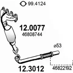 Выхлопная труба глушителя ASSO K WI31 12.3012 2404360 изображение 0