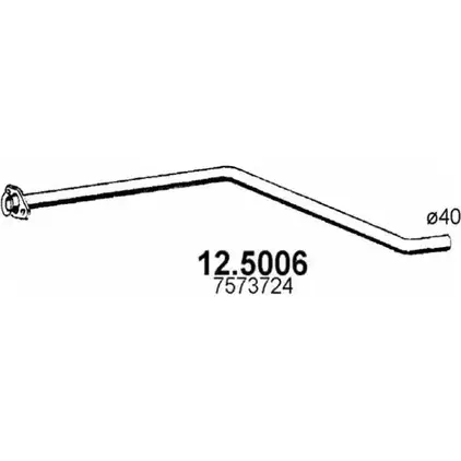 Выхлопная труба глушителя ASSO 12.5006 XBC 98 2404383 изображение 0