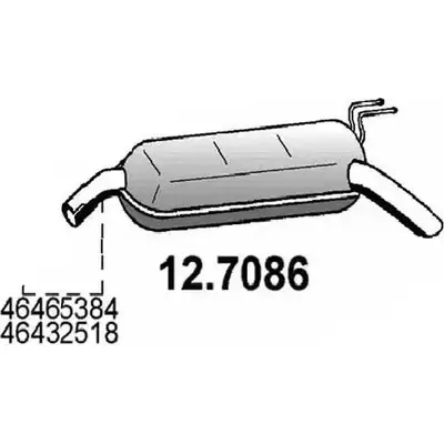 Глушитель ASSO 12.7086 2404650 ZB9CVW 1