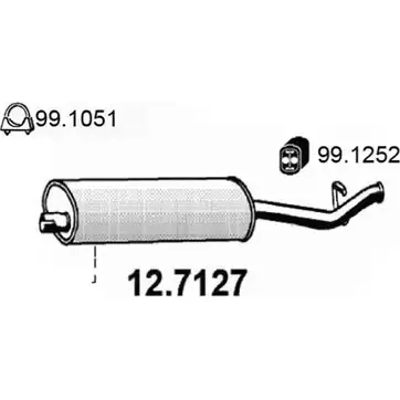 Глушитель ASSO 2404685 12.7127 8R JV7ES изображение 0