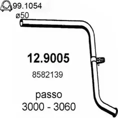 Выхлопная труба глушителя ASSO 2404776 12.9005 7OM MR изображение 0
