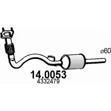 Катализатор ASSO 2404831 KIAZUS Y 14.0053