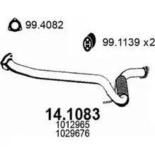 Выхлопная труба глушителя ASSO 2404917 P 9WQOKK 14.1083 изображение 0