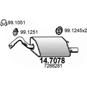 Глушитель ASSO O93 7O 14.7078 2405159