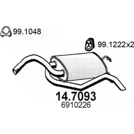 Глушитель ASSO 2405173 E4 IZDPX 14.7093