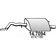 Глушитель ASSO 2405174 W9W VHI 14.7094 изображение 0